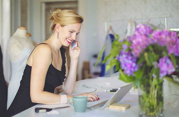 woman on cell phone